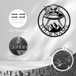 Alien Bigfoot UFO Metal Wall Art Decor