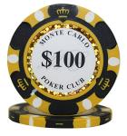 Monte Carlo Poker Chips Set with Wood Case