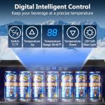 24-Inch Beverage and Wine Cooler Fridge