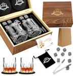 Whiskey Stones and Glass Set - Perfect Gift for Him
