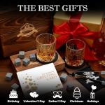 Whiskey Stones and Glass Set - Perfect Gift for Him