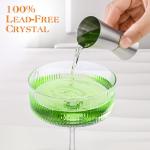 Vintage Coupe Glasses Set - 6 Elegant Crystal