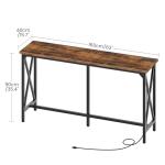 Industrial 63'' Bar Table with Power Outlet
