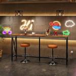 Industrial 63'' Bar Table with Power Outlet