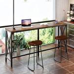 Industrial 63'' Bar Table with Power Outlet