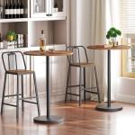 Round Counter Height Bar Table Set of 2