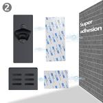 Magnetic Wall-Mounted Bottle Opener with Cap Catcher