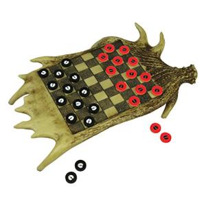 Checkerboard Set with 28 Rustic Checkers