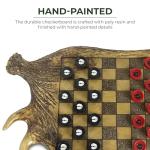 Checkerboard Set with 28 Rustic Checkers