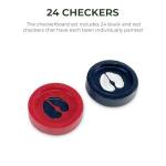 Checkerboard Set with 28 Rustic Checkers