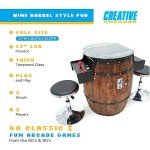 Wine Barrel Style Arcade Machine with Stools