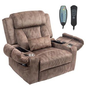Big Man Power Lay Flat Recliner with Heat & Vibration