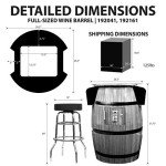 Wine Barrel Style Arcade Machine with Stools