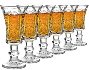 Set of 6 Clear Glass Shot Glasses