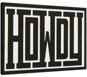 Funky Big Howdy Framed Canvas Wall Art