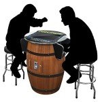 Wine Barrel Style Arcade Machine with Stools