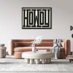 Funky Big Howdy Framed Canvas Wall Art