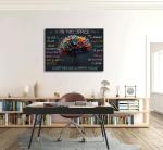 Teamwork Inspirational Canvas Wall Art for Man Cave