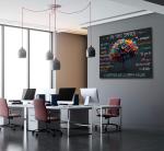 Teamwork Inspirational Canvas Wall Art for Man Cave