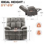 Oversized Rocker Recliner Chair for Big Guys