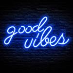 Olekki Blue Good Vibes LED Neon Sign