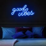 Olekki Blue Good Vibes LED Neon Sign
