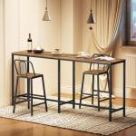 Rustic Bar Table, 70.8" High Top Design