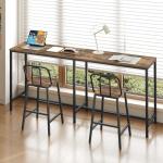 Rustic Bar Table, 70.8" High Top Design