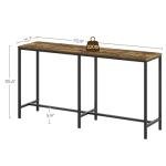 Rustic Bar Table, 70.8" High Top Design
