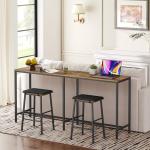 Rustic Bar Table, 70.8" High Top Design