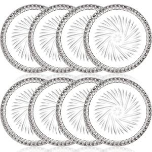 AVLA 8 Pack Decorative Crystal Drink Coasters