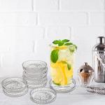 AVLA 8 Pack Decorative Crystal Drink Coasters