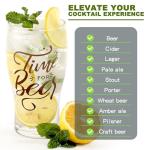 Unique Pilsner Beer Glass Set of 4, 20 OZ