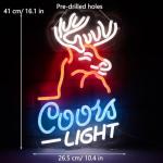 Deer Head Neon Wall Light for Man Cave