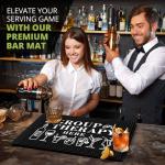 Spill-Proof Bar Mat for Home Bartending 18"x12