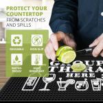 Spill-Proof Bar Mat for Home Bartending 18"x12