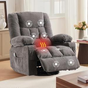 Oversized Recliner Chair with Cup Holders