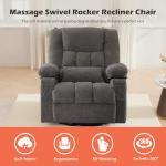 Oversized Recliner Chair with Cup Holders