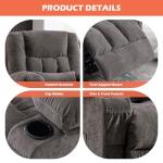 Oversized Recliner Chair with Cup Holders