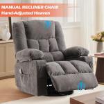 Oversized Recliner Chair with Cup Holders