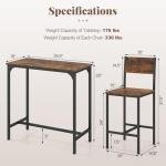 Giantex 3-Piece Bar Table and Stools Set