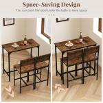 Giantex 3-Piece Bar Table and Stools Set
