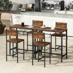 Giantex 3-Piece Bar Table and Stools Set