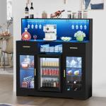 Mini Fridge Storage Cabinet with LED Light