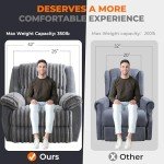 Extra Large Faux Fur Power Recliner for Comfort