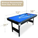 6 Ft Portable Pool Table with Accessories