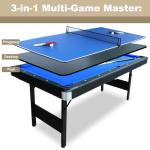 6 Ft Portable Pool Table with Accessories