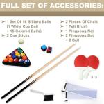 6 Ft Portable Pool Table with Accessories