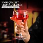 Set of 6 Hand Blown Martini Glasses