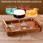 Set of 6 Hand Blown Martini Glasses